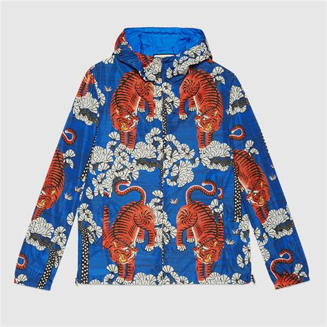 gucci bengal print windbreaker|Men's Designer Luxury Windbreakers .